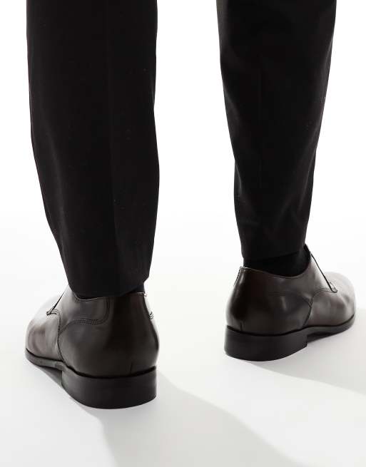 ASOS DESIGN lace up shoes in brown leather, 2 of 4