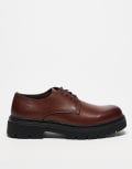 [ASOS DESIGN] ASOS DESIGN lace up shoes in brown with chunky sole 46 Brown