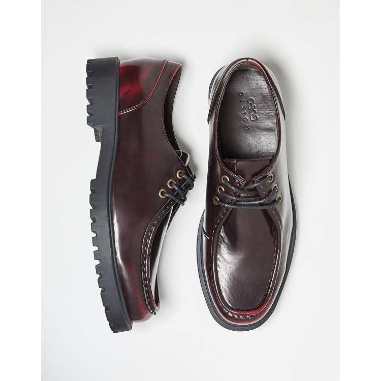 burgundy dress shoe laces Ariston Mens Burgundy Oxford Lace-up Leather Dress Shoes, 11.5