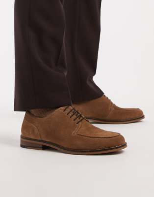  lace up shoes in mushroom suede