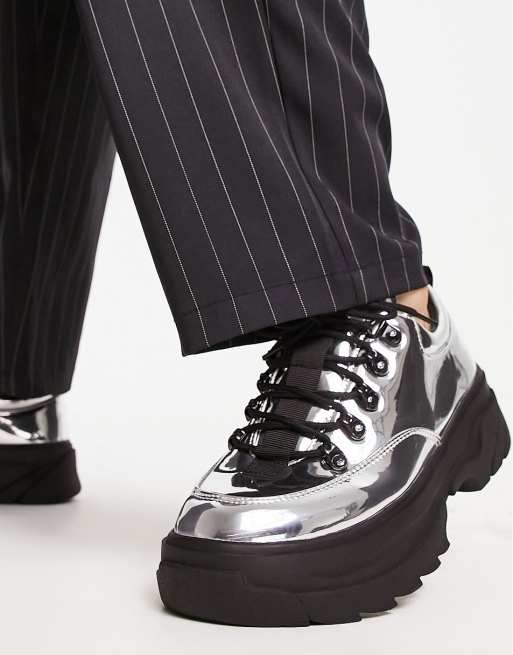 Silver patent leather on sale shoes