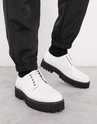 faux leather white shoes