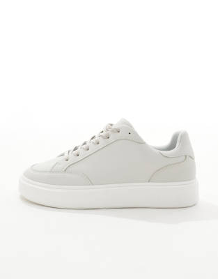Asos Design Lace-up Sneakers In Gray