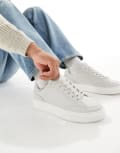 [ASOS DESIGN] ASOS DESIGN lace up sneakers in grey with white sole 47 GREY