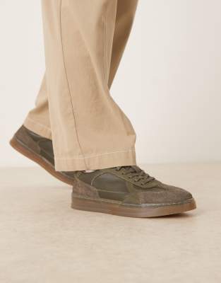 Asos Design Lace-up Sneakers In Multi