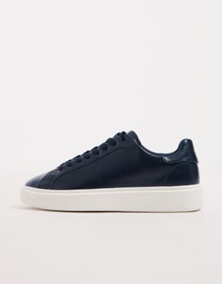 Asos Design Lace Up Sneakers In Black