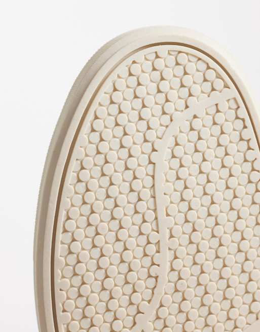 ASOS DESIGN lace up sneakers in off white with white soles, 5 of 5