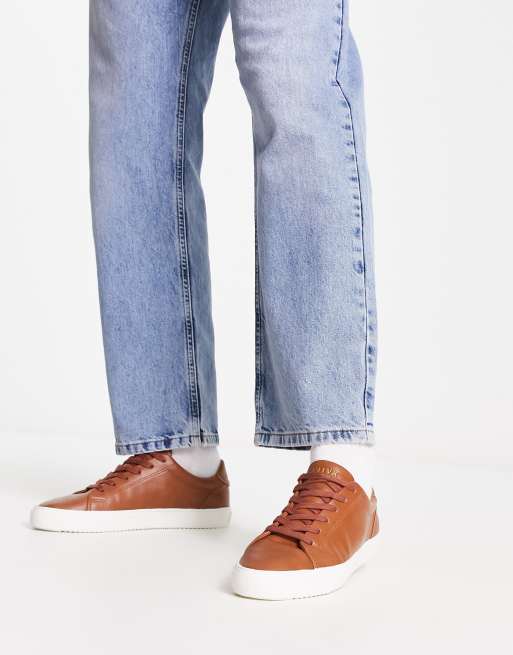 Asos leather hot sale sneakers