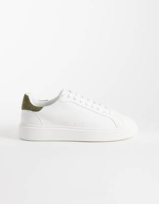 Asos Design Lace Up Sneakers In White