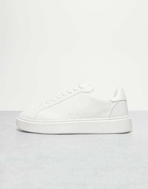 ASOS DESIGN lace up sneakers in white - view 1