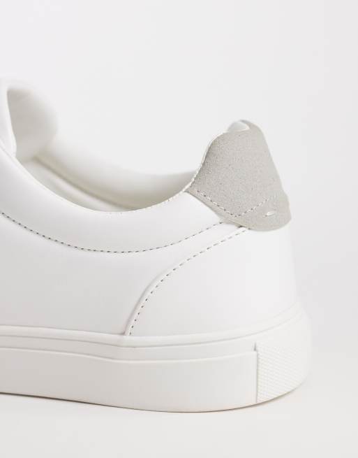 ASOS DESIGN lace up sneakers with gray heel notch detailing, 3 of 5