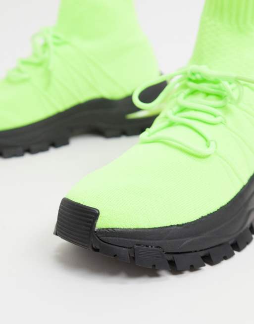 Neon sale sock trainers