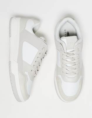 ASOS DESIGN lace up trainers in beige  - view 1