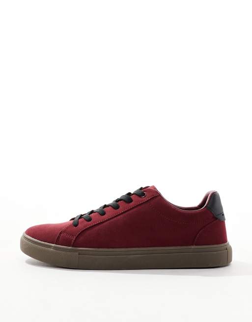 Asos burgundy shoes deals