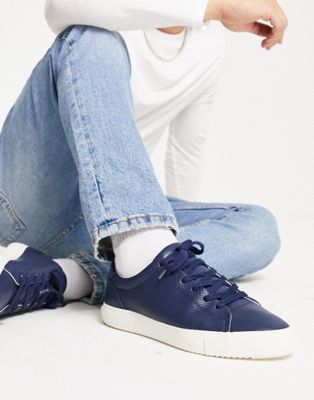 ASOS DESIGN lace up trainers in navy