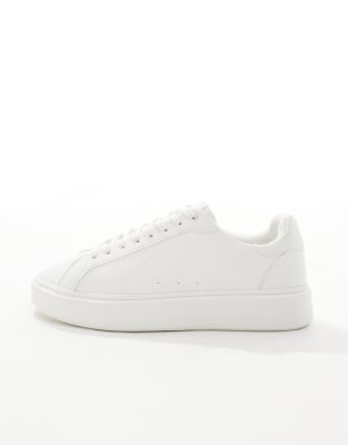 Asos Design Lace Up Trainers In White