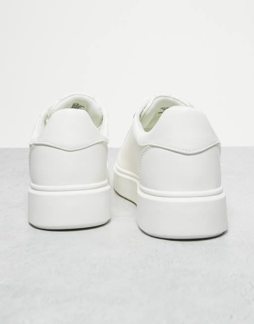 ASOS DESIGN lace up trainers in white, 3 of 4