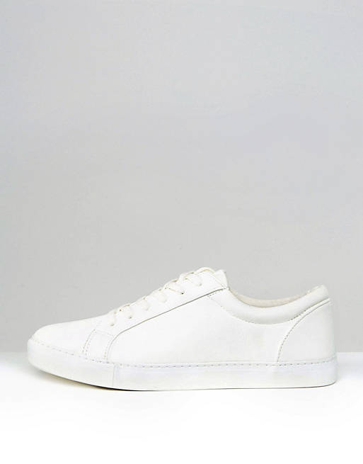 Emphasis prince pencil ASOS DESIGN lace up trainers in white | ASOS