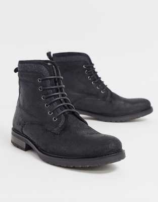 leather lace up work boots