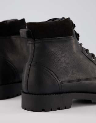 black worker boots
