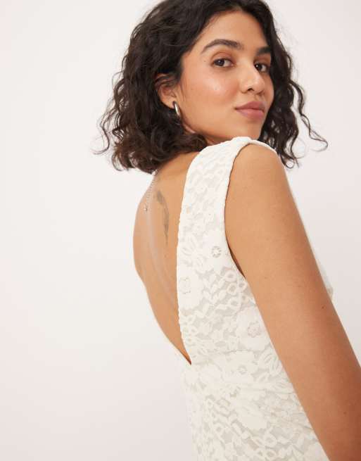 backless lace prom dress Backless Pink Lace Prom Dresses, Open Back Pink Lace Formal Evening Dr –  Eip Collection main image 1