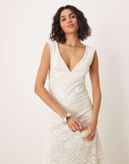 wedding dresses lace top Boho High Neck Lace A-Line Wedding Dress main image 1