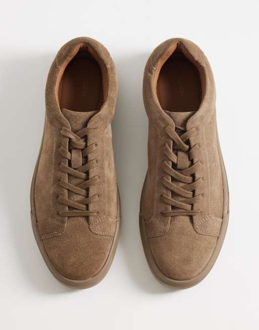 ASOS DESIGN laceup trainers in mole suede, 3 of 5