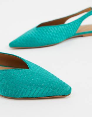 teal ballet slippers