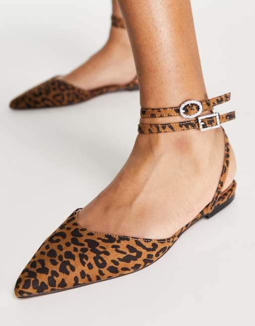 Asos leopard hot sale flats