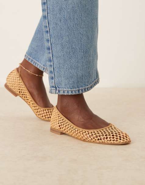 ASOS DESIGN - Lagoon - Naturfarvede ballerinasko i flet - view 1