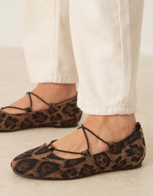  Lagos elasticated ballets in leopard