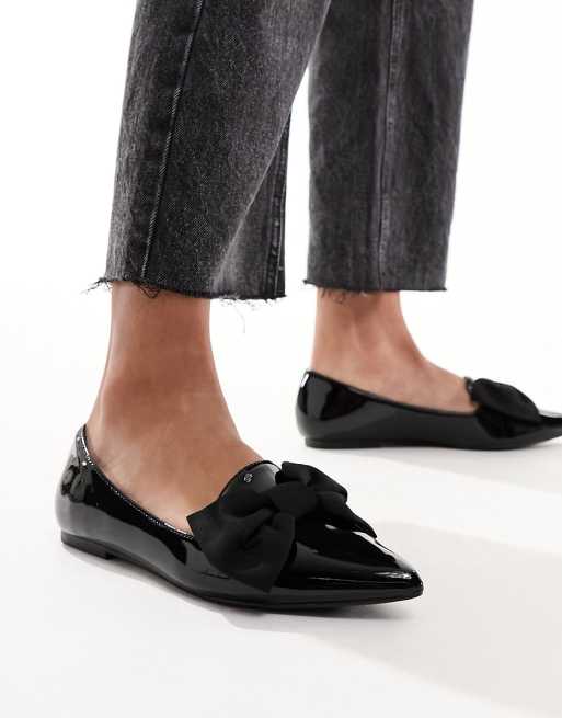 ASOS DESIGN - Lakeside - Ballerine a pantofola a pianta larga nere