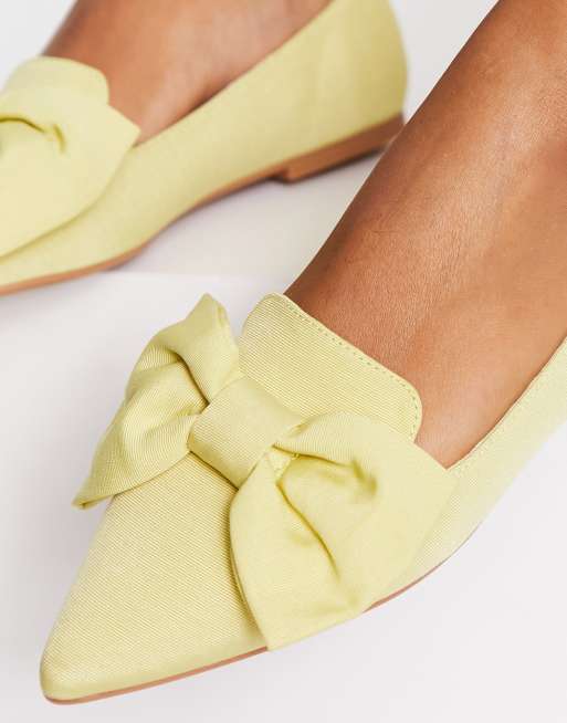 Pale yellow flats online