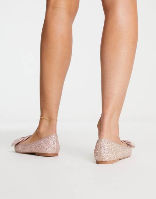 Asos cheap glitter flats