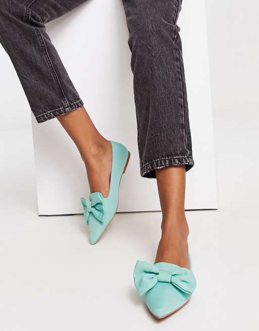 Flat cheap teal shoes