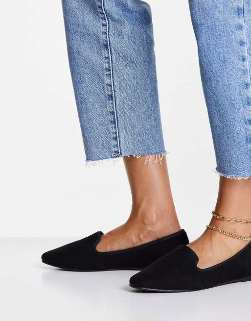 ASOS DESIGN - Lakeside - Instapballerina's met brede pasvorm in zwart, 3 van 4