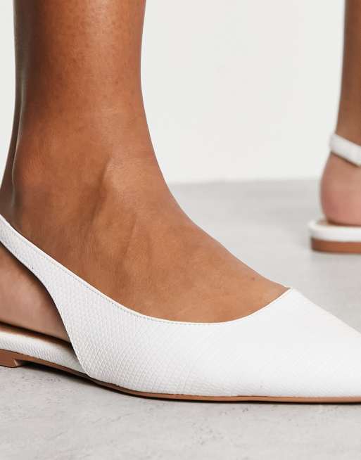 ASOS DESIGN - Lala - Hvide flade slingback-ballerinaer, 4 af 4