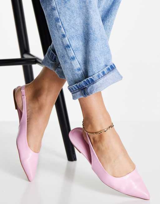 Pink 2024 flat slingbacks