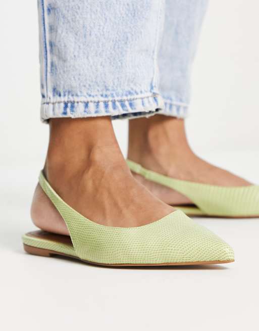 Green suede ballet on sale flats