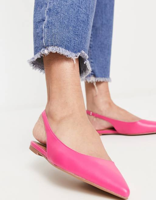 Pink flat clearance slingbacks