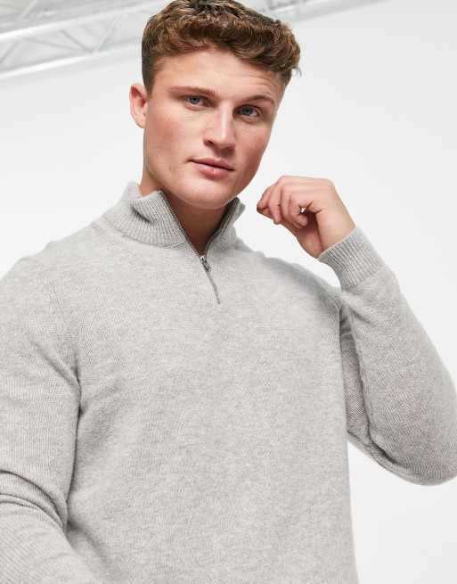 Lambswool half zip discount jumper