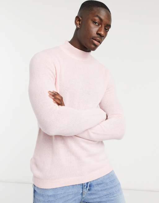 Light pink turtleneck on sale mens