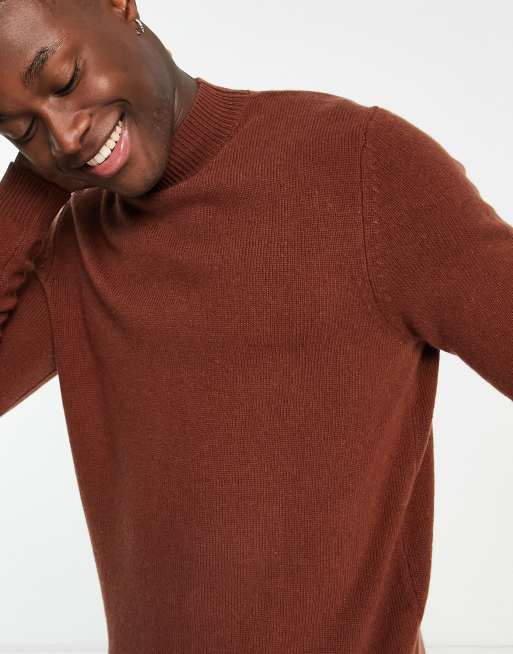 Mens Lambswool Turtle Neck Sweater