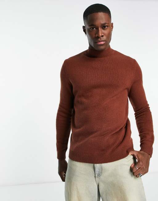 Mens Lambswool Turtle Neck Sweater