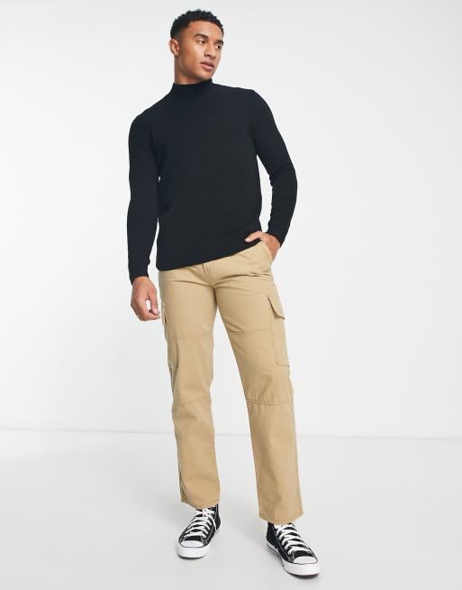 Black sweater khaki outlet pants