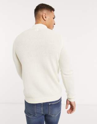 ecru turtleneck sweater