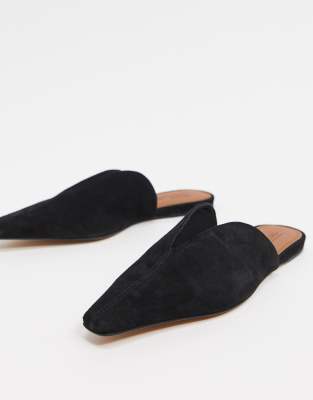 ASOS DESIGN Landing suede mules in 