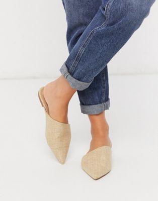 slip on pointed mules