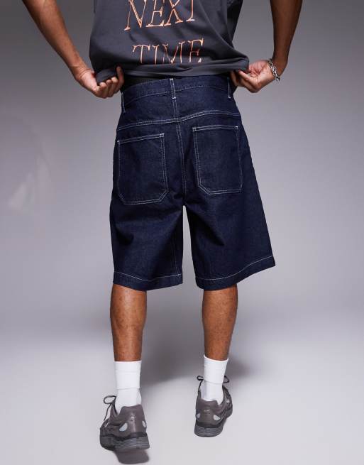 ASOS DESIGN – Långa jeansshorts med rå tvätt, 2 av 5