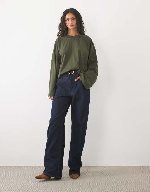 ASOS DESIGN Langarm-Skate-T-Shirt in Khaki, 2 von 4